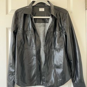 Aritzia Leather Shacket